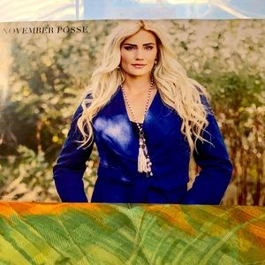 Pearl Necklace with matching long earrings.